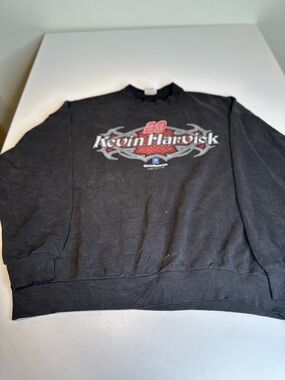 Chase Authentics Black Crewneck Sweater with Red Graphic